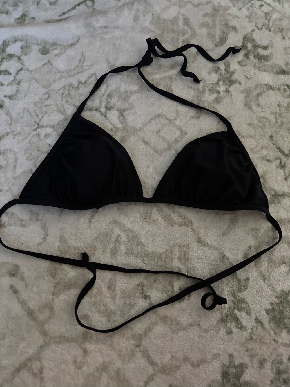 Classic Black Triangle Bikini Top - Women's Swim